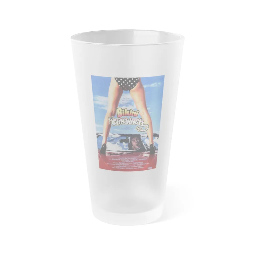 BIKINI CARWASH 1992 Movie Poster - Frosted Pint Glass 16oz-16oz-Frosted-Go Mug Yourself