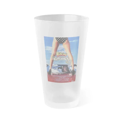 BIKINI CARWASH 1992 Movie Poster - Frosted Pint Glass 16oz 16oz Frosted - Go Mug Yourself