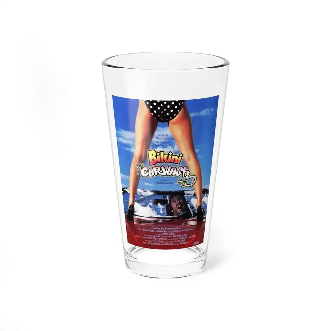 BIKINI CARWASH 1992 Movie Poster - Pint Glass 16oz 16oz - Go Mug Yourself