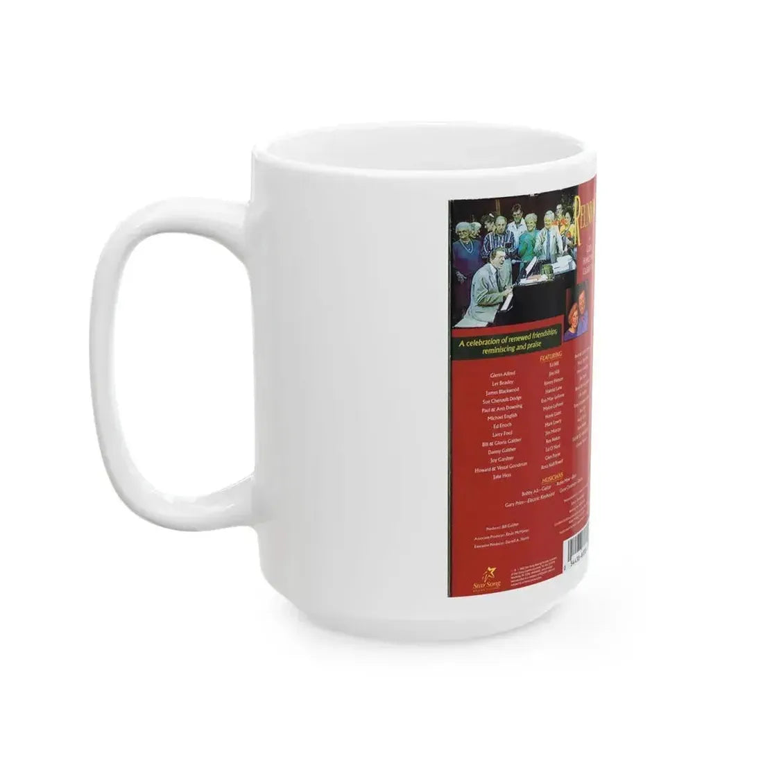 BILL AND GLORIA GAITHER AND FRIENDS REUNION A GOSPEL HOMECOMING CELEBRATION (VHS COVER) - White Coffee Mug - Go Mug Yourself