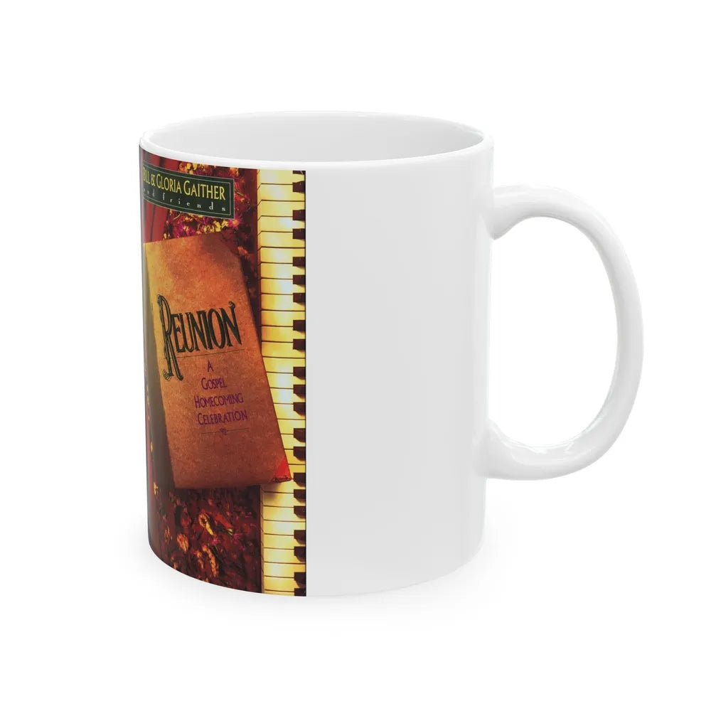 BILL AND GLORIA GAITHER AND FRIENDS REUNION A GOSPEL HOMECOMING CELEBRATION (VHS COVER) - White Coffee Mug-Go Mug Yourself