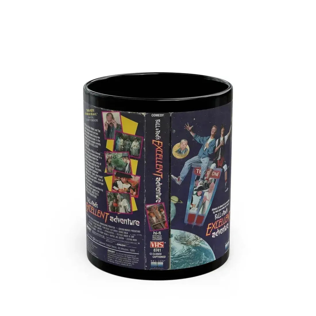 BILL AND TEDS EXCELLENT ADVENTURE (VHS COVER) - Black Coffee Mug 11oz - Go Mug Yourself