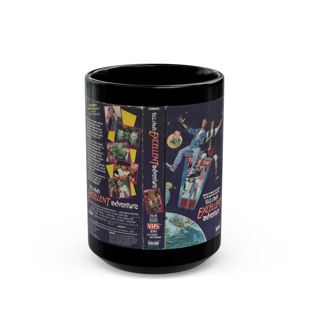 BILL AND TEDS EXCELLENT ADVENTURE (VHS COVER) - Black Coffee Mug-15oz-Go Mug Yourself