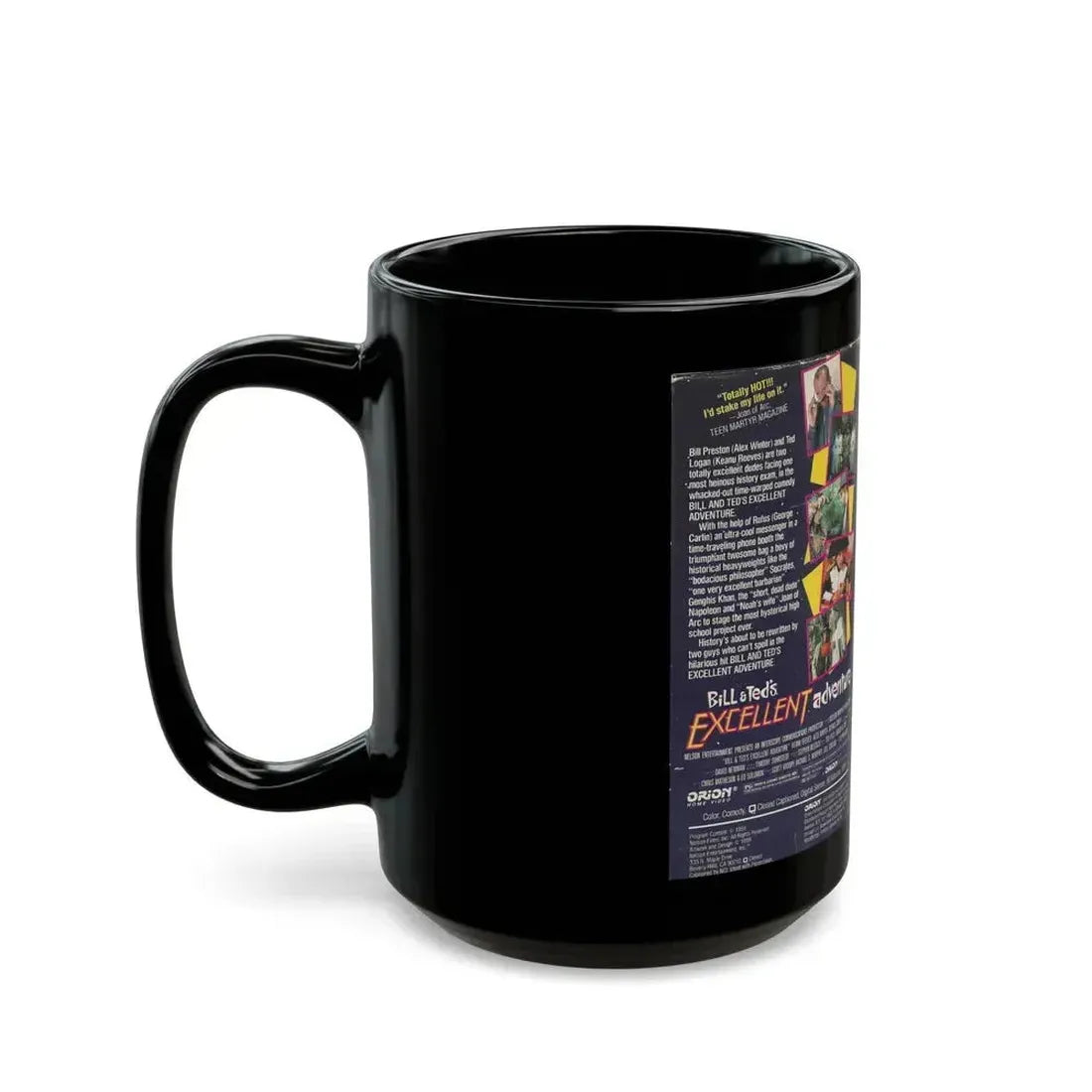 BILL AND TEDS EXCELLENT ADVENTURE (VHS COVER) - Black Coffee Mug - Go Mug Yourself