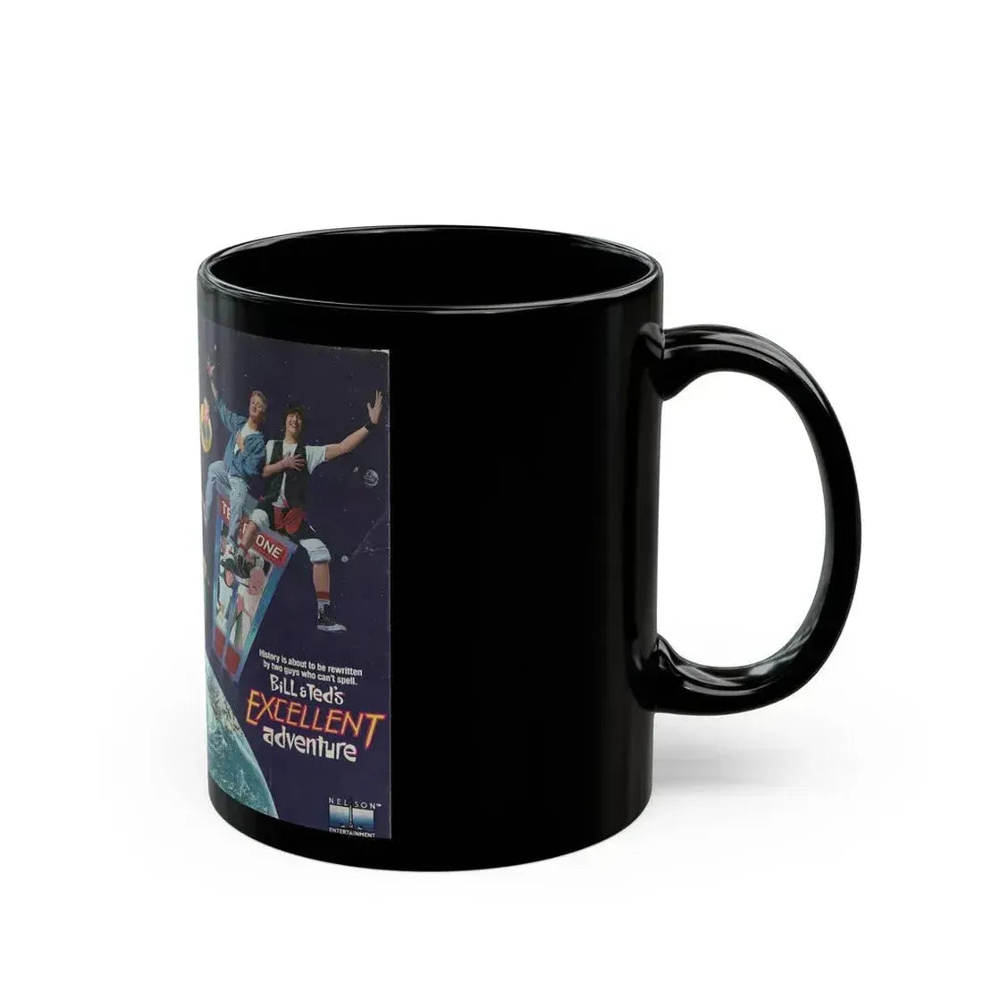 BILL AND TEDS EXCELLENT ADVENTURE (VHS COVER) - Black Coffee Mug - Go Mug Yourself