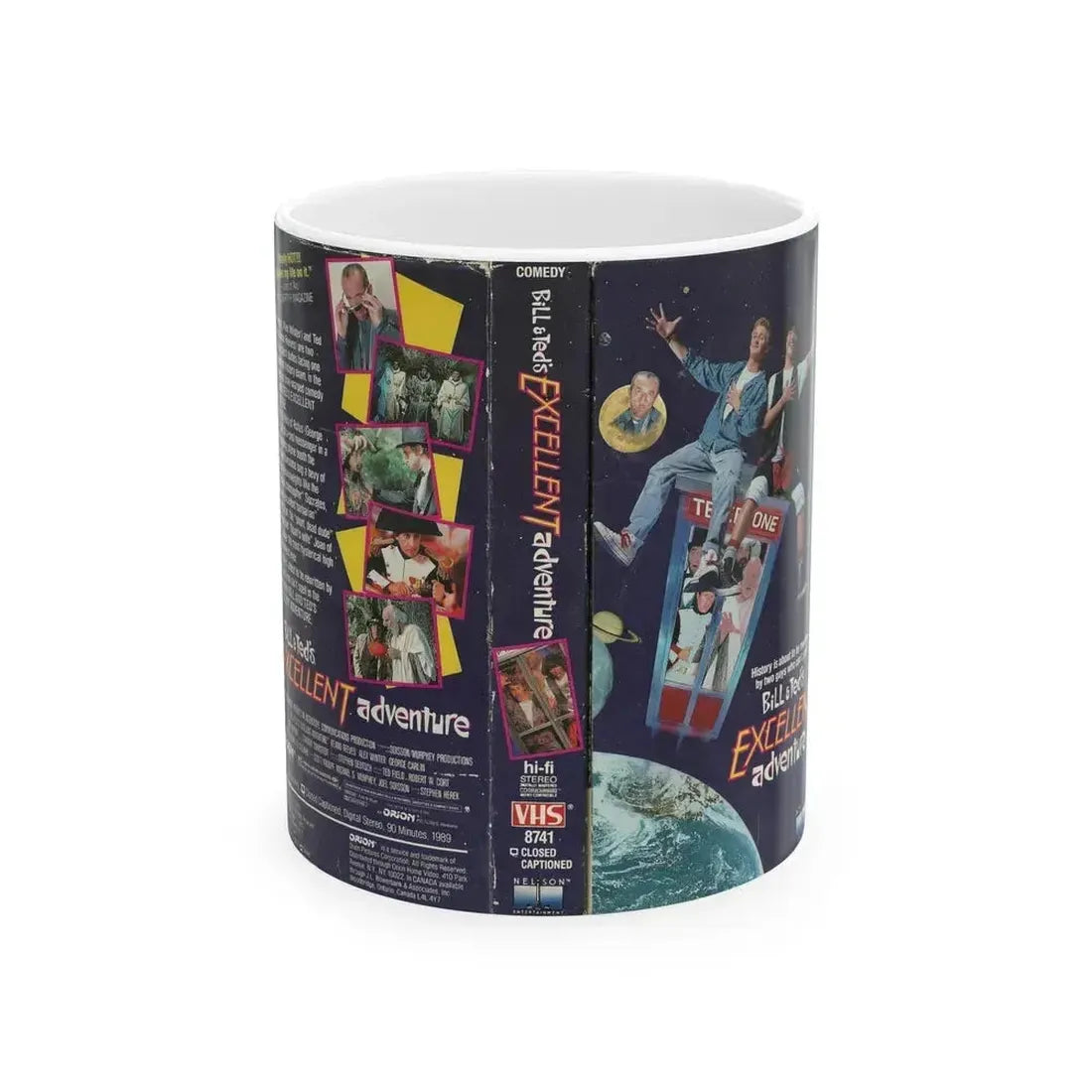 BILL AND TEDS EXCELLENT ADVENTURE (VHS COVER) - White Coffee Mug 11oz - Go Mug Yourself