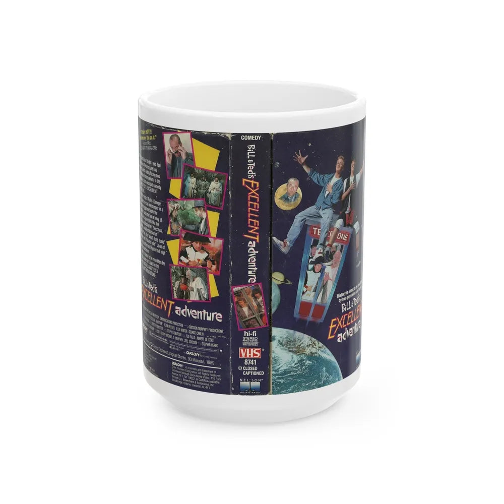 BILL AND TEDS EXCELLENT ADVENTURE (VHS COVER) - White Coffee Mug-15oz-Go Mug Yourself