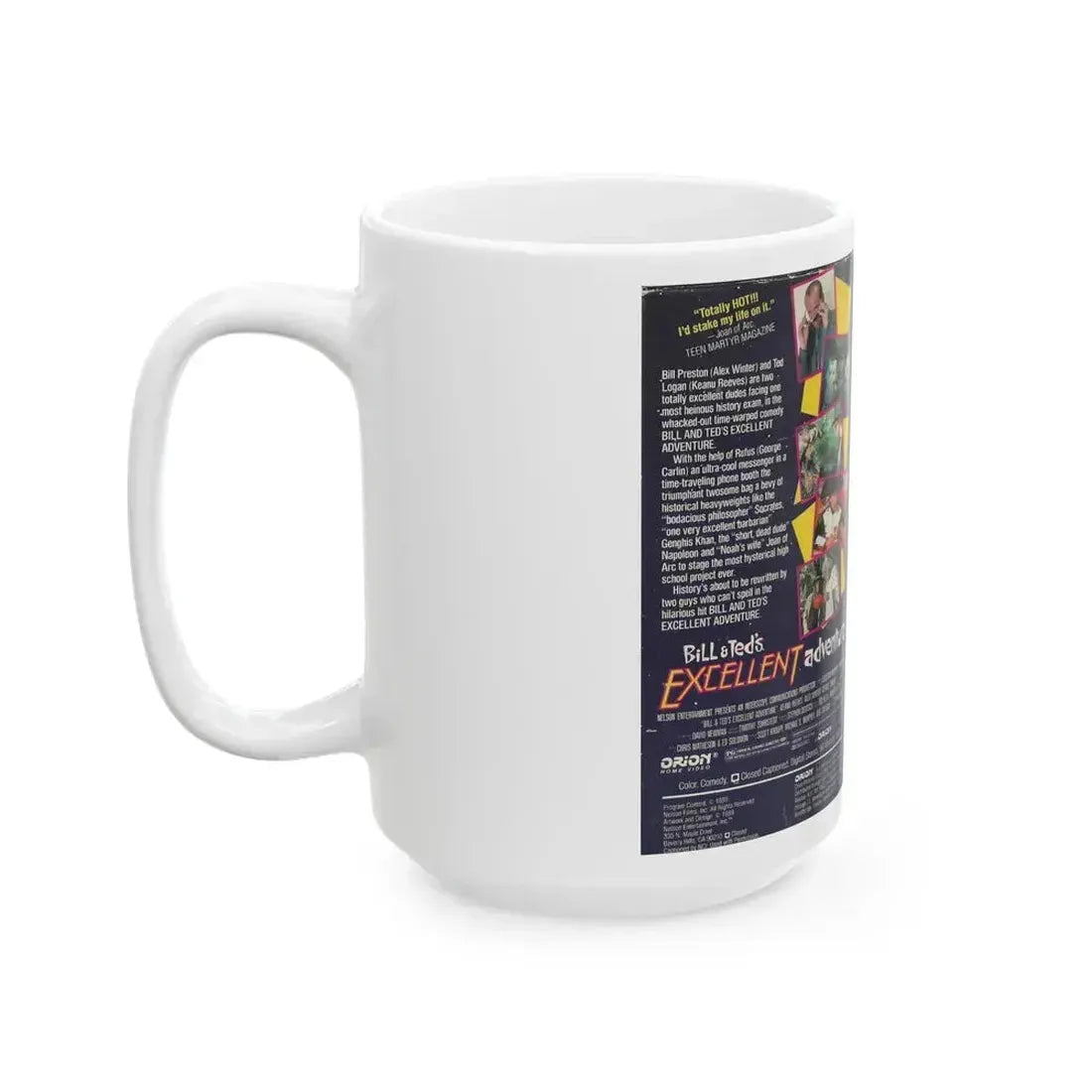 BILL AND TEDS EXCELLENT ADVENTURE (VHS COVER) - White Coffee Mug - Go Mug Yourself