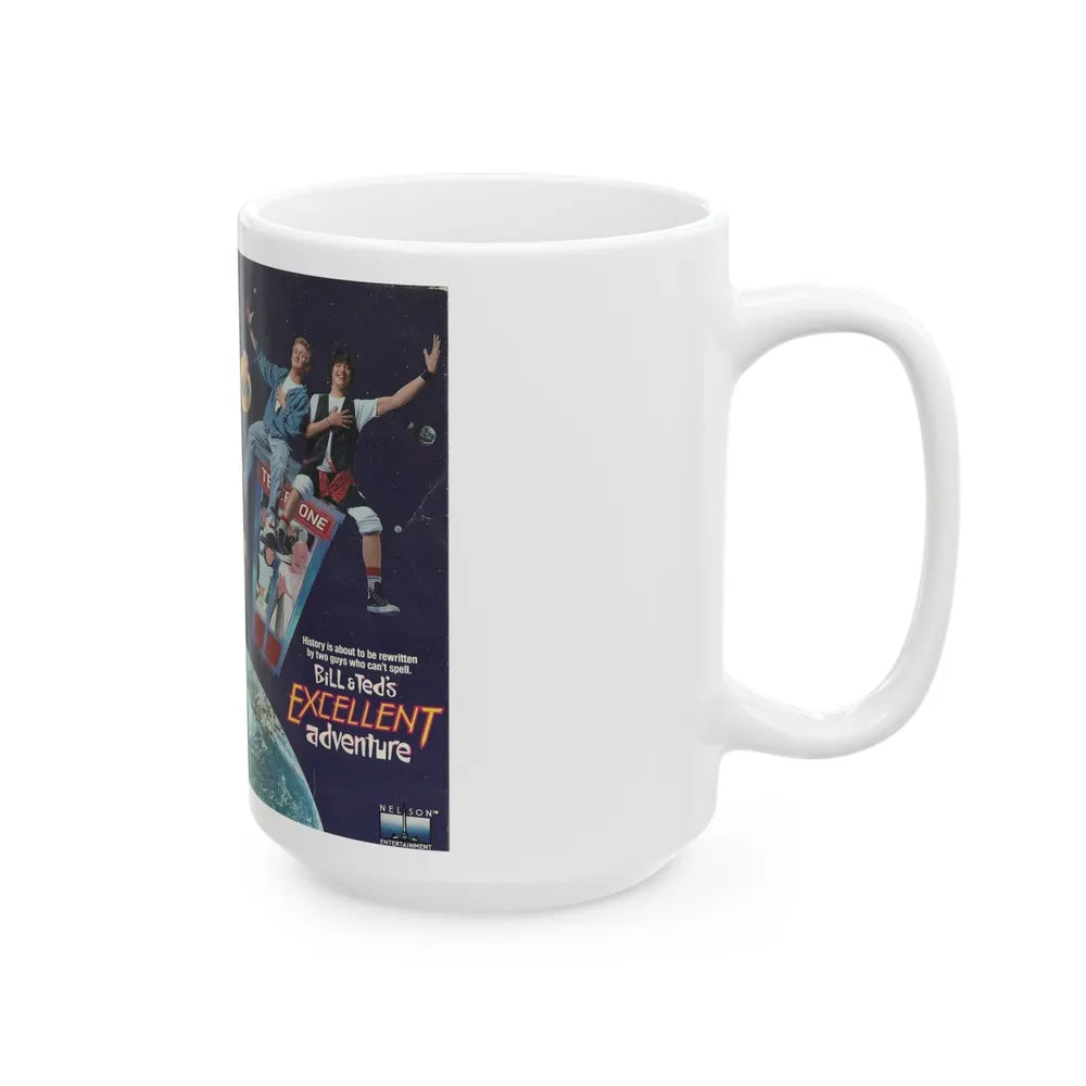 BILL AND TEDS EXCELLENT ADVENTURE (VHS COVER) - White Coffee Mug-Go Mug Yourself