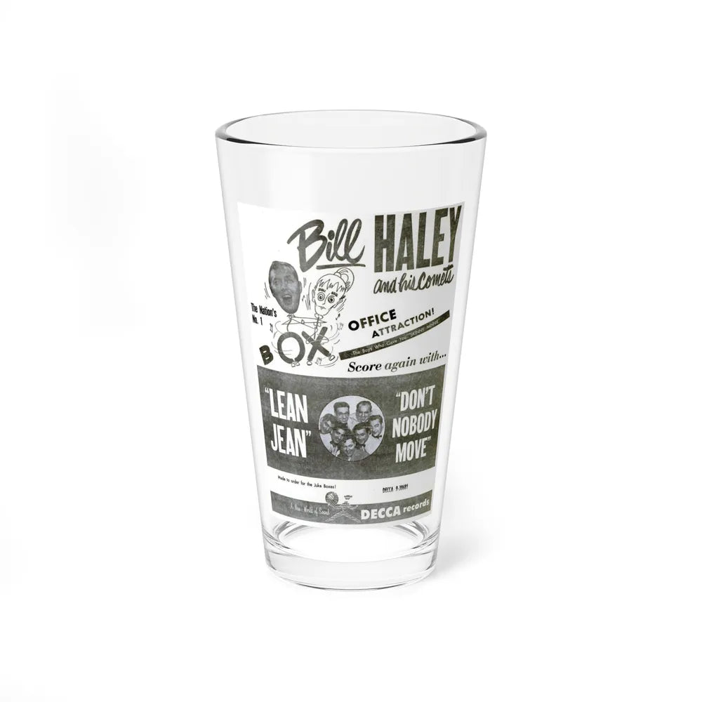 Bill Haley and His Comets 1958 (Music Poster) Pint Glass 16oz-16oz-Go Mug Yourself