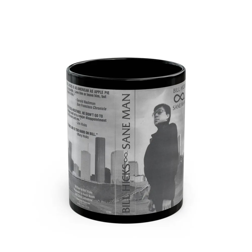 BILL HICKS SANE MAN (VHS COVER) - Black Coffee Mug-11oz-Go Mug Yourself