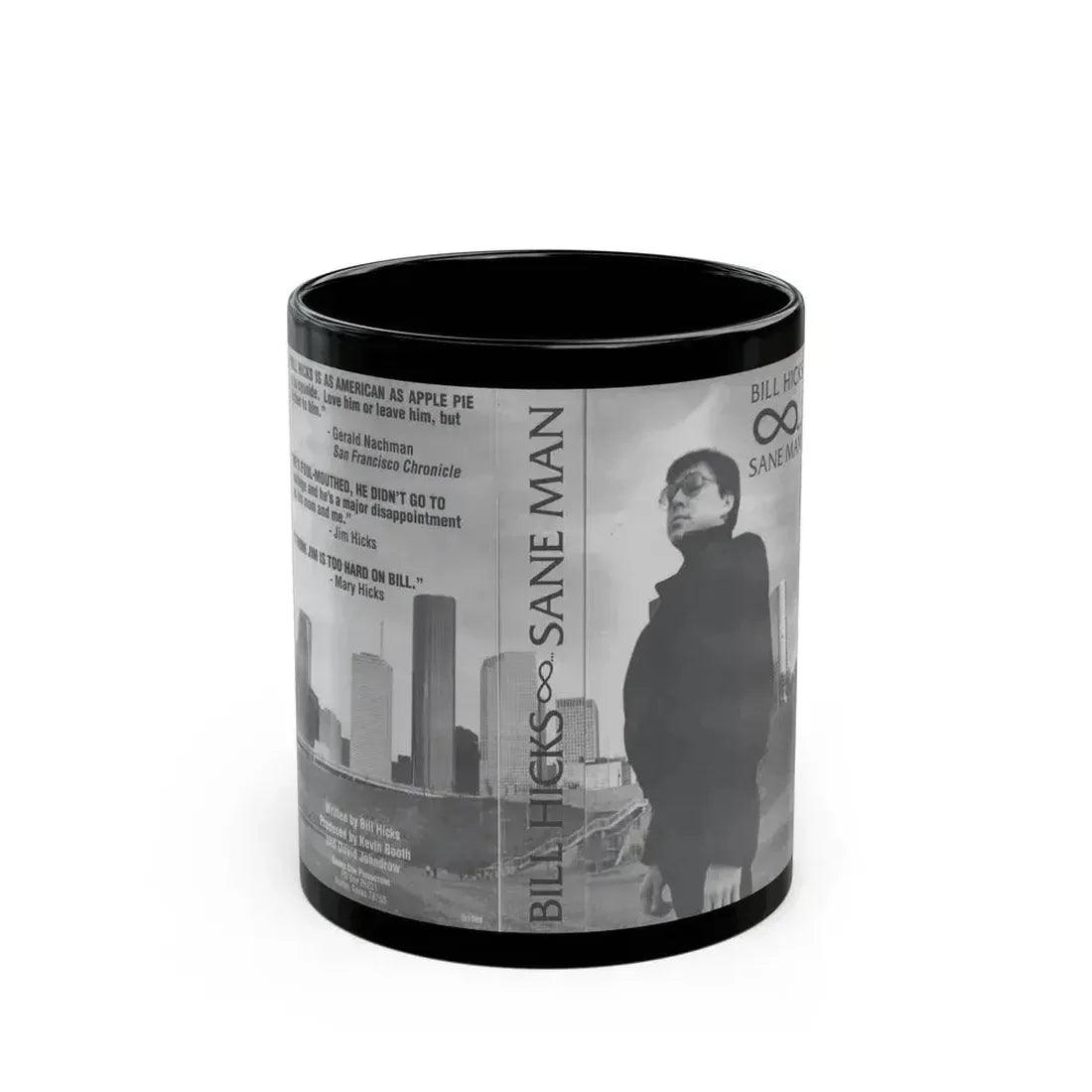 BILL HICKS SANE MAN (VHS COVER) - Black Coffee Mug 11oz - Go Mug Yourself
