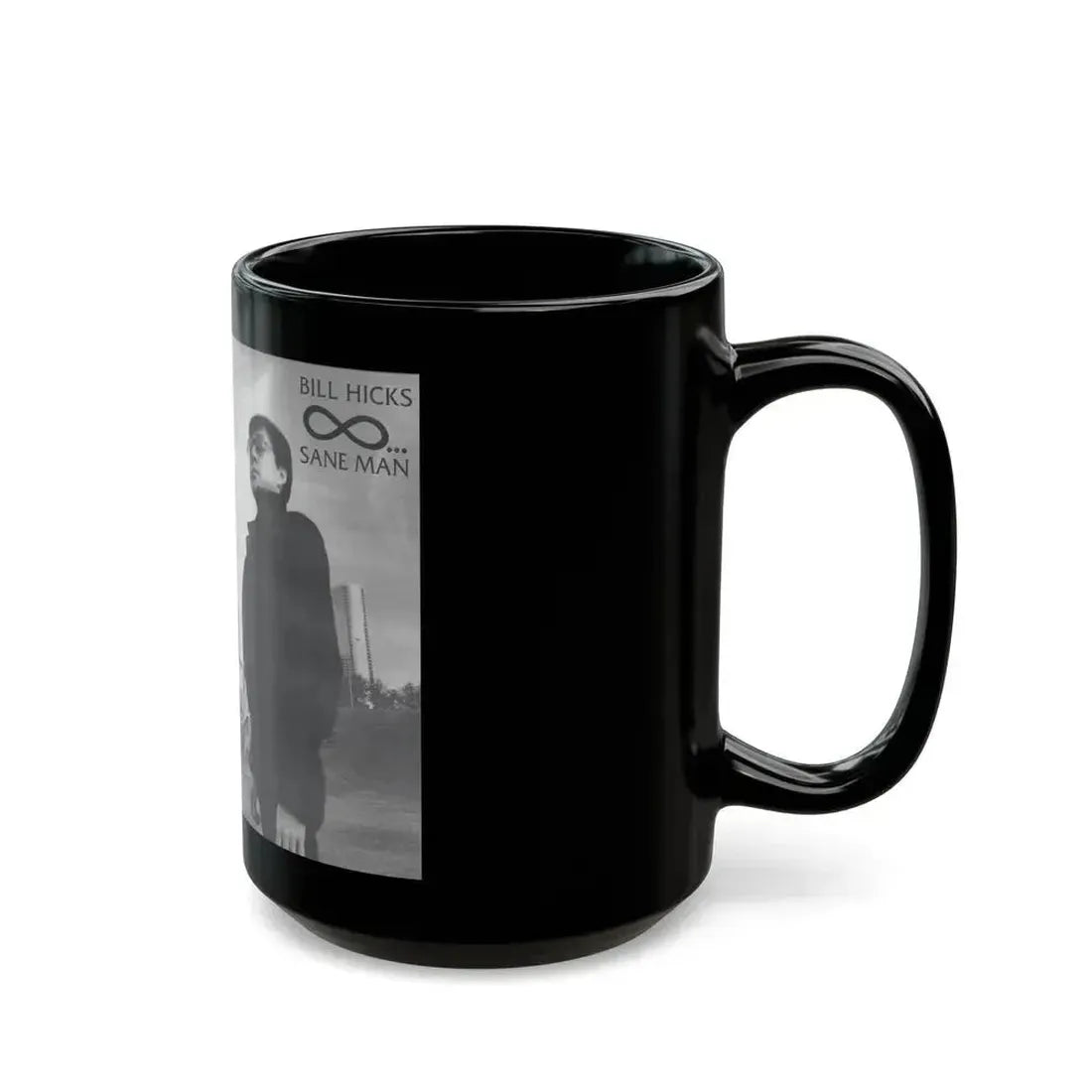 BILL HICKS SANE MAN (VHS COVER) - Black Coffee Mug - Go Mug Yourself