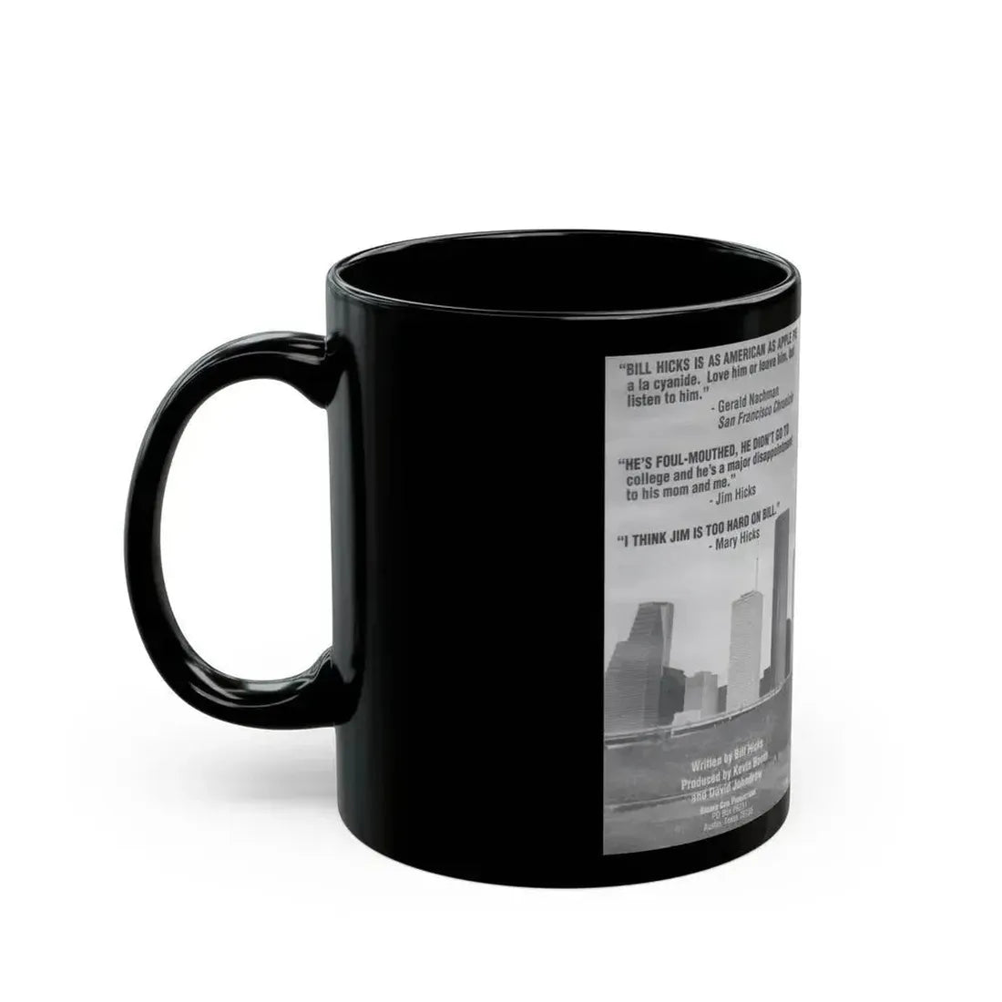 BILL HICKS SANE MAN (VHS COVER) - Black Coffee Mug - Go Mug Yourself
