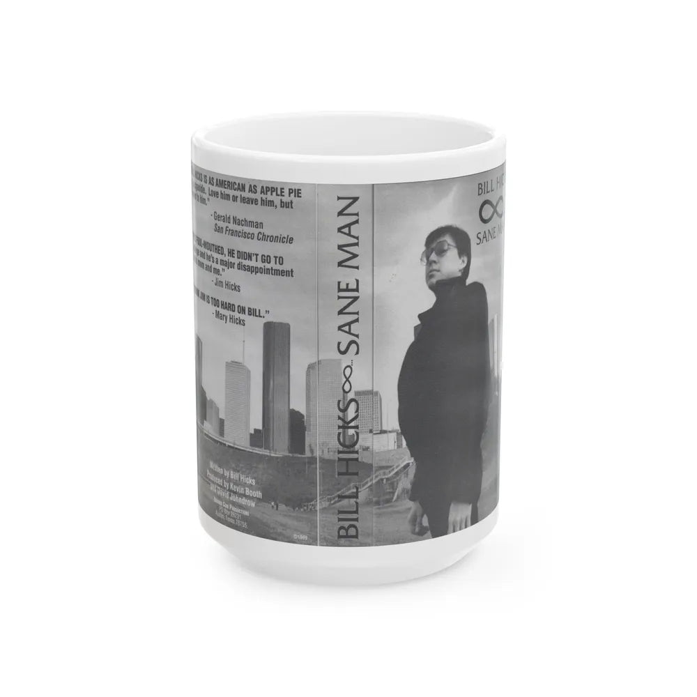 BILL HICKS SANE MAN (VHS COVER) - White Coffee Mug-15oz-Go Mug Yourself