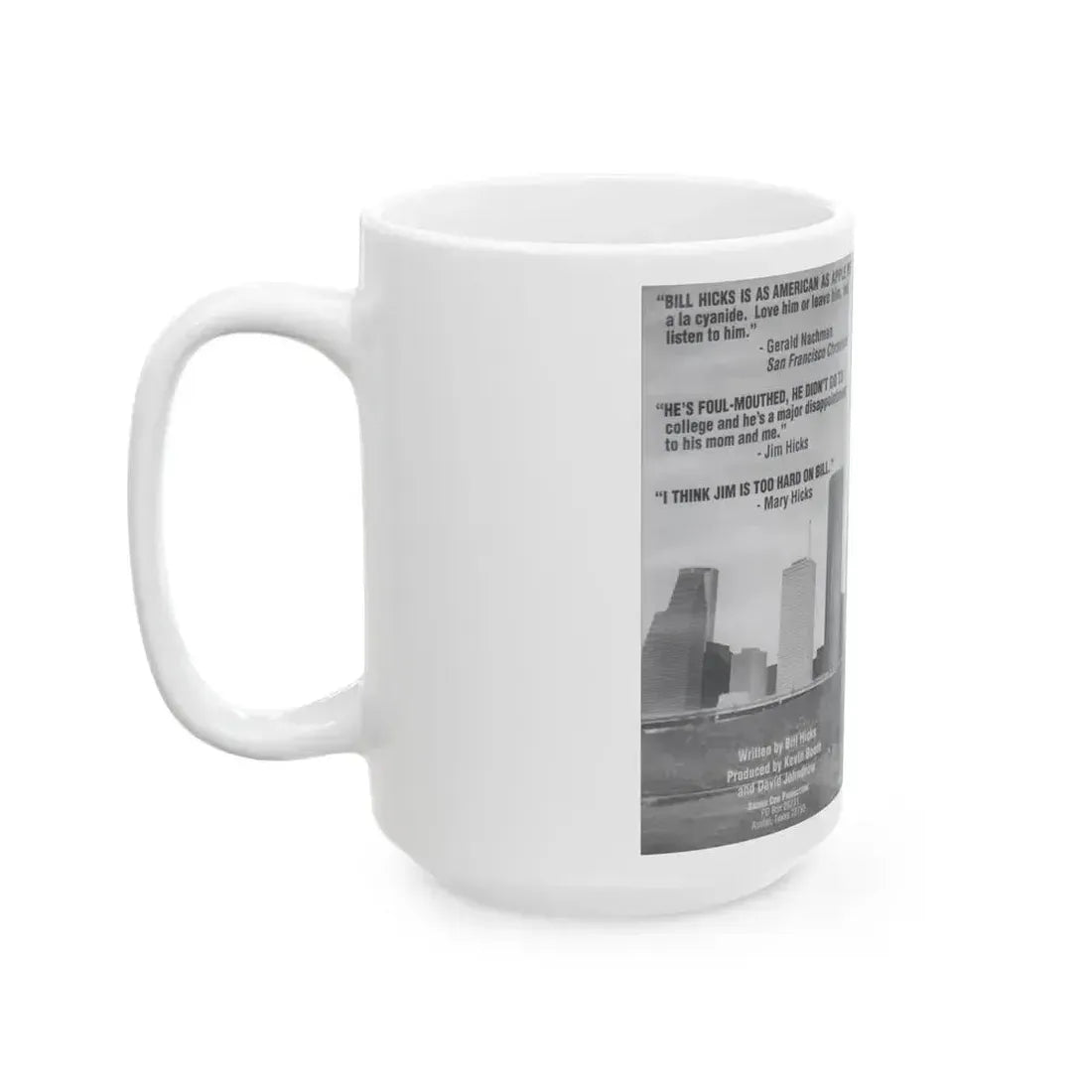 BILL HICKS SANE MAN (VHS COVER) - White Coffee Mug - Go Mug Yourself