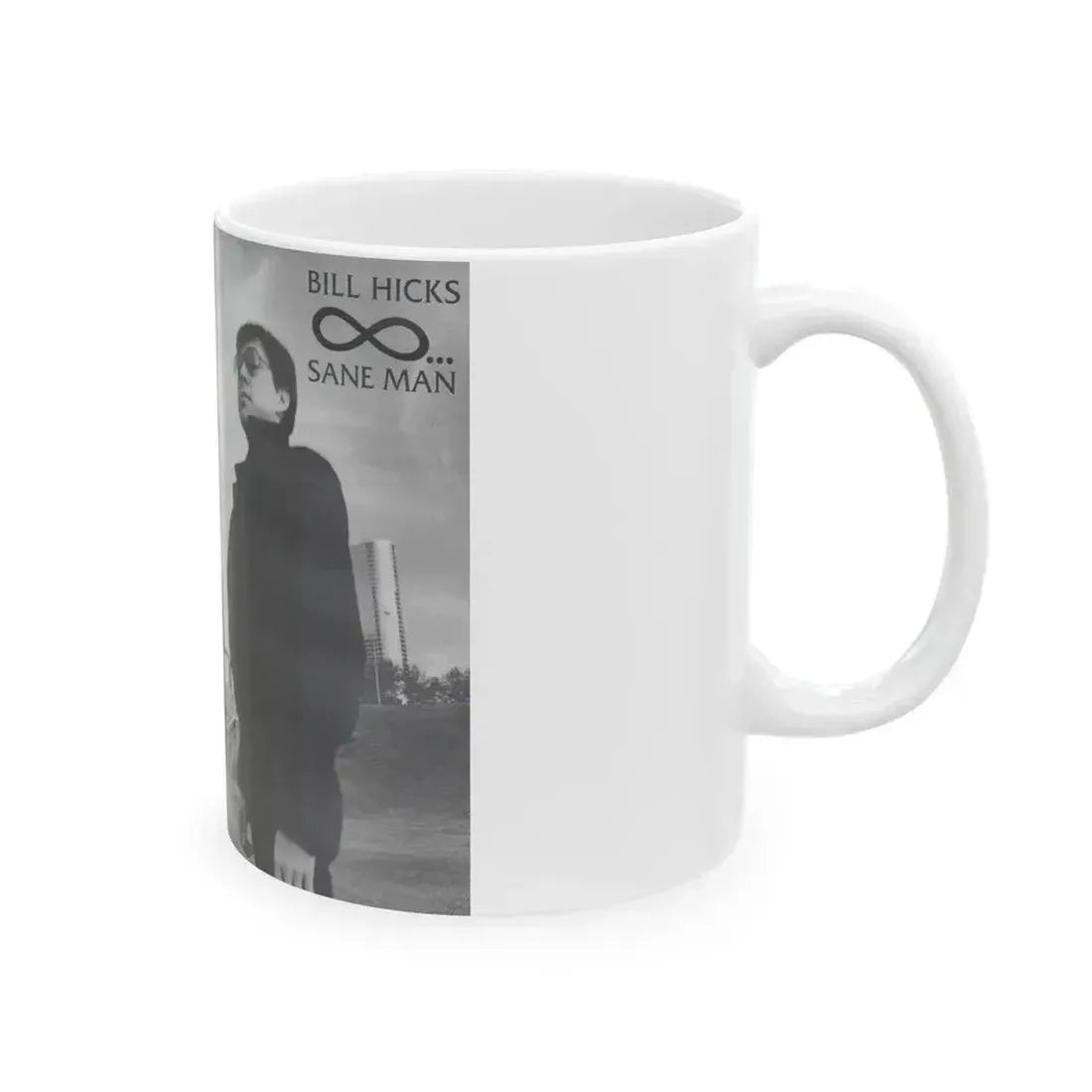 BILL HICKS SANE MAN (VHS COVER) - White Coffee Mug - Go Mug Yourself
