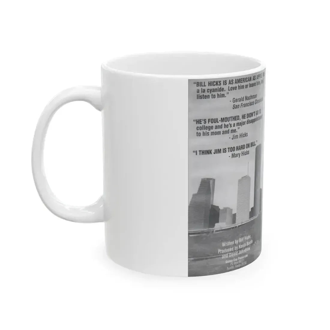 BILL HICKS SANE MAN (VHS COVER) - White Coffee Mug - Go Mug Yourself