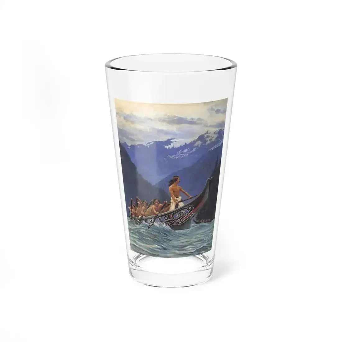 Bill Holm - Kwakiutl Canoes (Native Americans in Art) Pint Glass 16oz 16oz - Go Mug Yourself