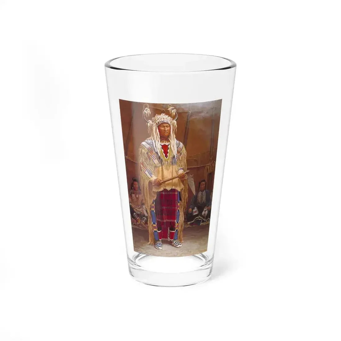Bill Holm - Spontoon Tomahowk (Native Americans in Art) Pint Glass 16oz 16oz - Go Mug Yourself