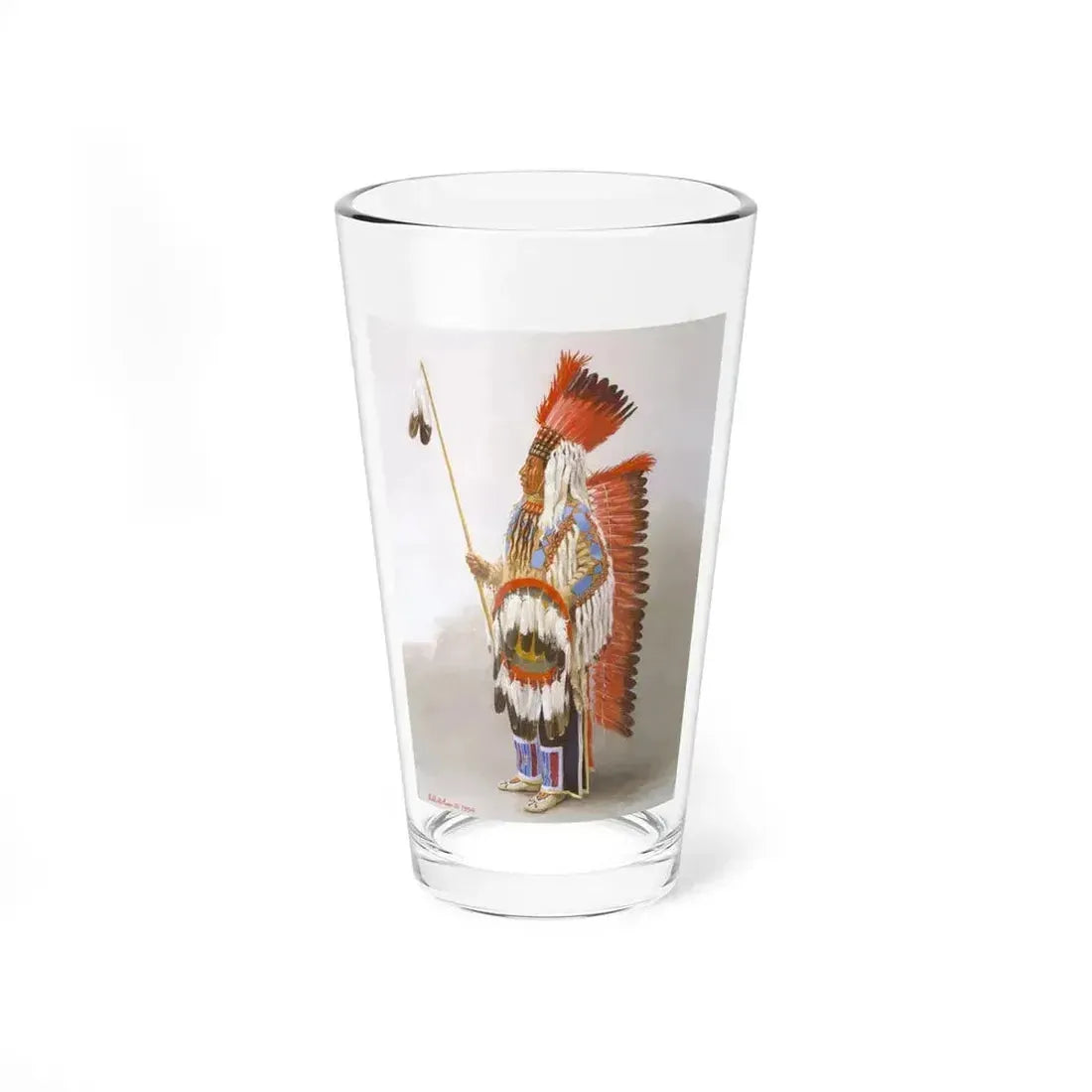 Bill Holm - Untitled 1 (Native Americans in Art) Pint Glass 16oz 16oz - Go Mug Yourself
