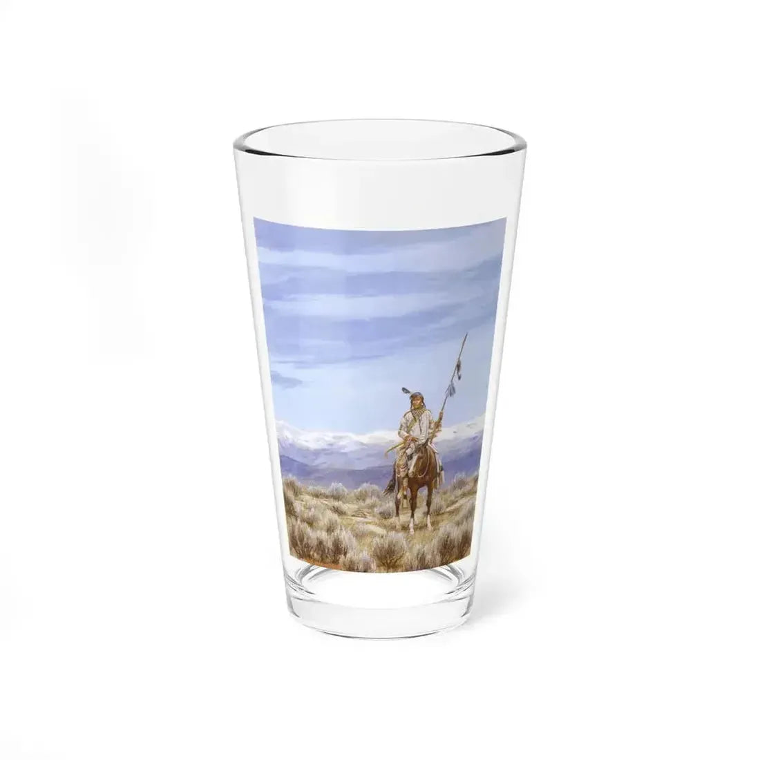 Bill Holm - Untitled 13 (Native Americans in Art) Pint Glass 16oz 16oz - Go Mug Yourself