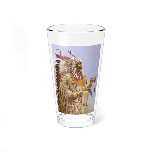 Bill Holm - Untitled 2 (Native Americans in Art) Pint Glass 16oz 16oz - Go Mug Yourself