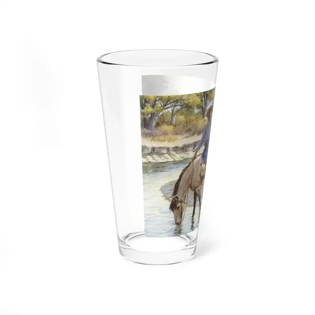 Bill Holm - Untitled 7 (Native Americans in Art) Pint Glass 16oz - Go Mug Yourself
