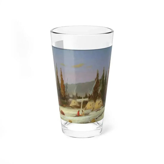 Bill Mittag - Winter Camp (Native Americans in Art) Pint Glass 16oz 16oz - Go Mug Yourself