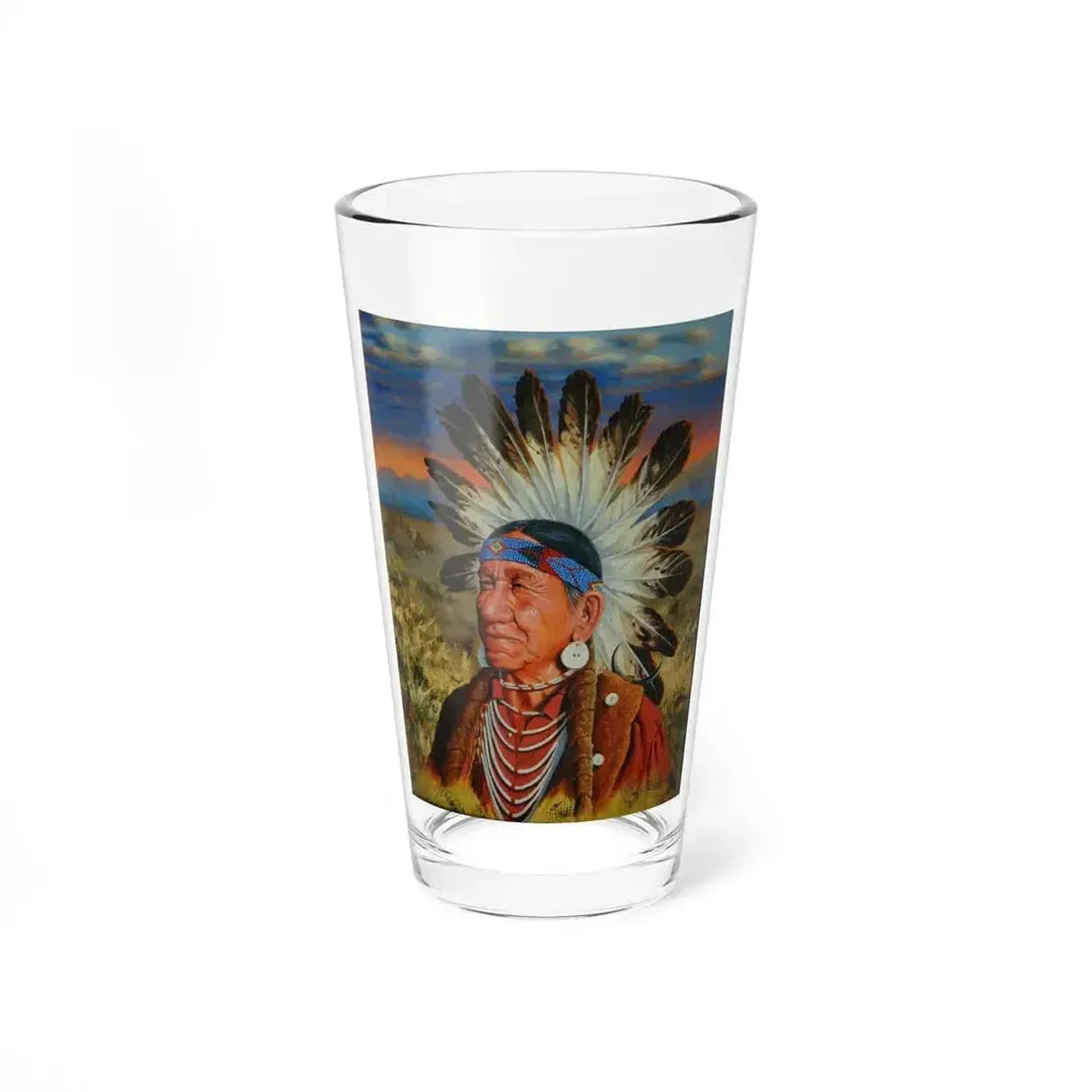 Bill Scheidt - Eagle Spirit (Native Americans in Art) Pint Glass 16oz 16oz - Go Mug Yourself