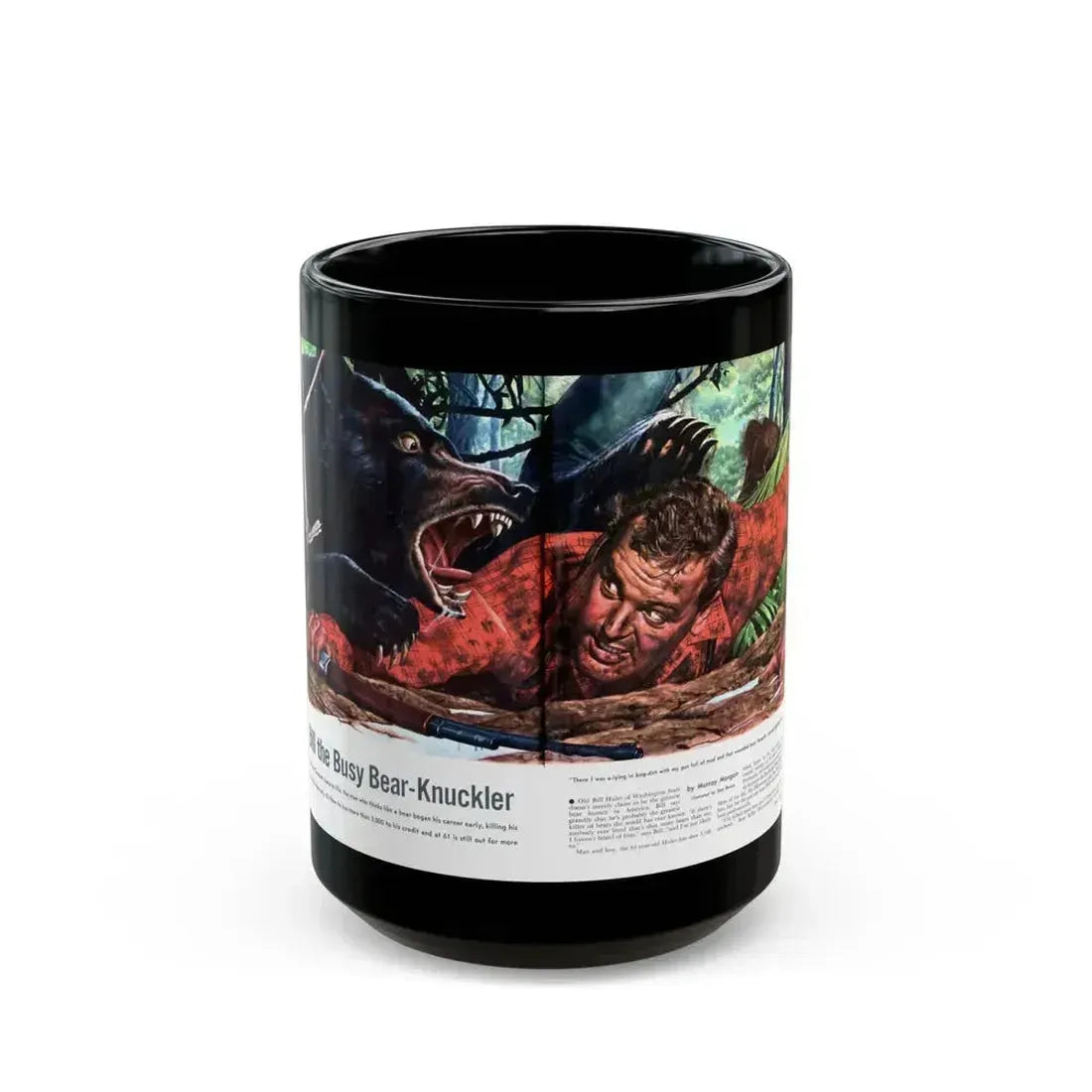 Bill the Busy Bear-Knuckler, Cavalier, November 1960 - Black Coffee Mug 15oz - Go Mug Yourself