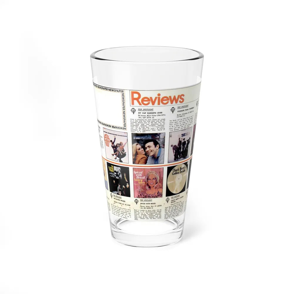 Billboard Album Reviews 1967 01 (Music Poster) Pint Glass 16oz-16oz-Go Mug Yourself