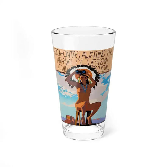 Billy Schenck - Pocahontas Awaits (Native Americans in Art) Pint Glass 16oz 16oz - Go Mug Yourself