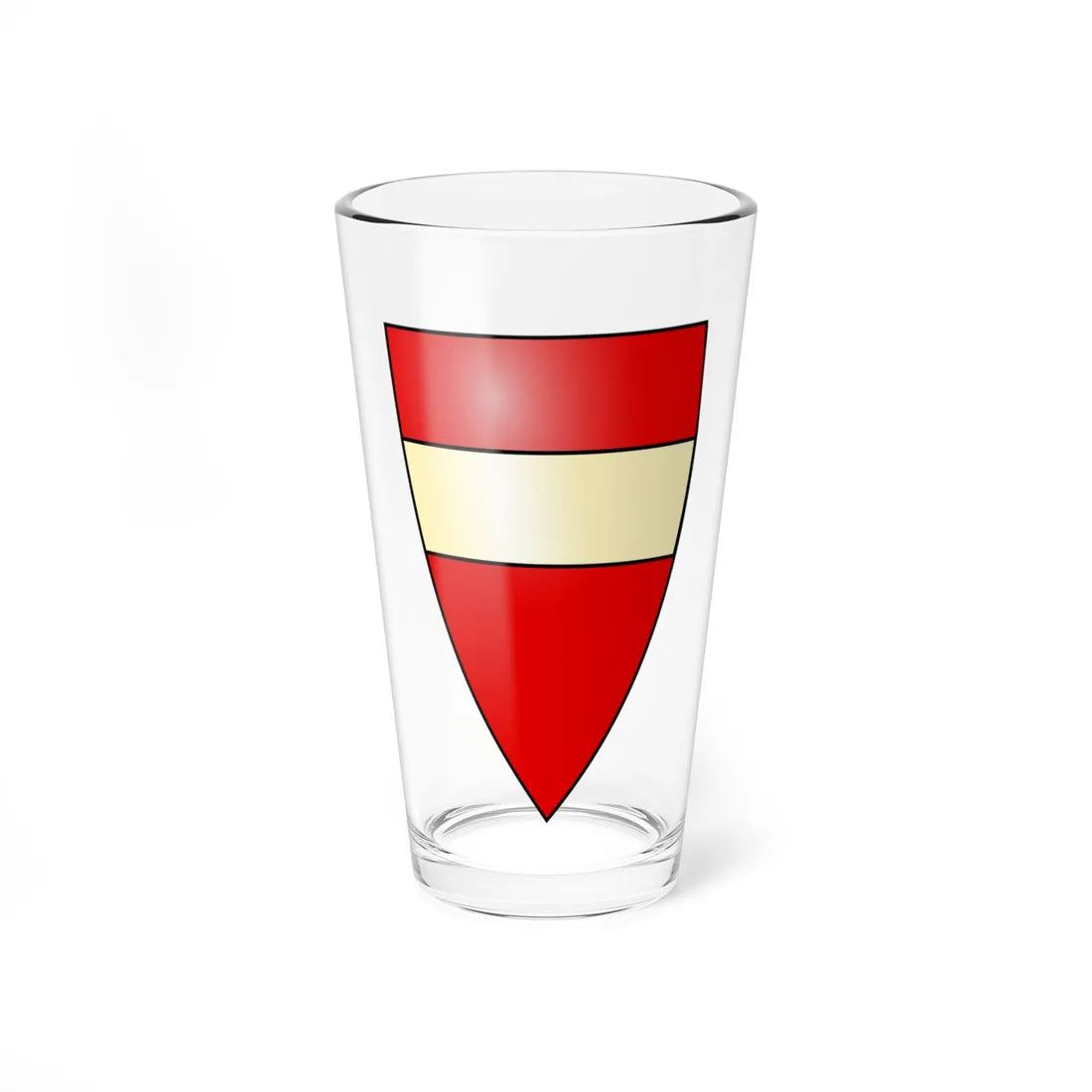 Bindenschild Leopolds III Brunnenhaus Heiligenkreuz (Austria) (Coat of Arms) Pint Glass 16oz 16oz - Go Mug Yourself