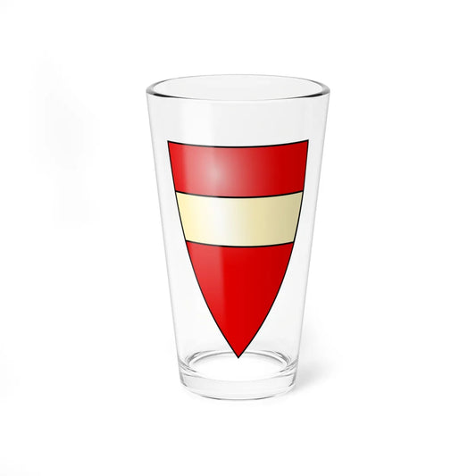 Bindenschild Leopolds III Brunnenhaus Heiligenkreuz (Austria) (Coat of Arms) Pint Glass 16oz 16oz - Go Mug Yourself