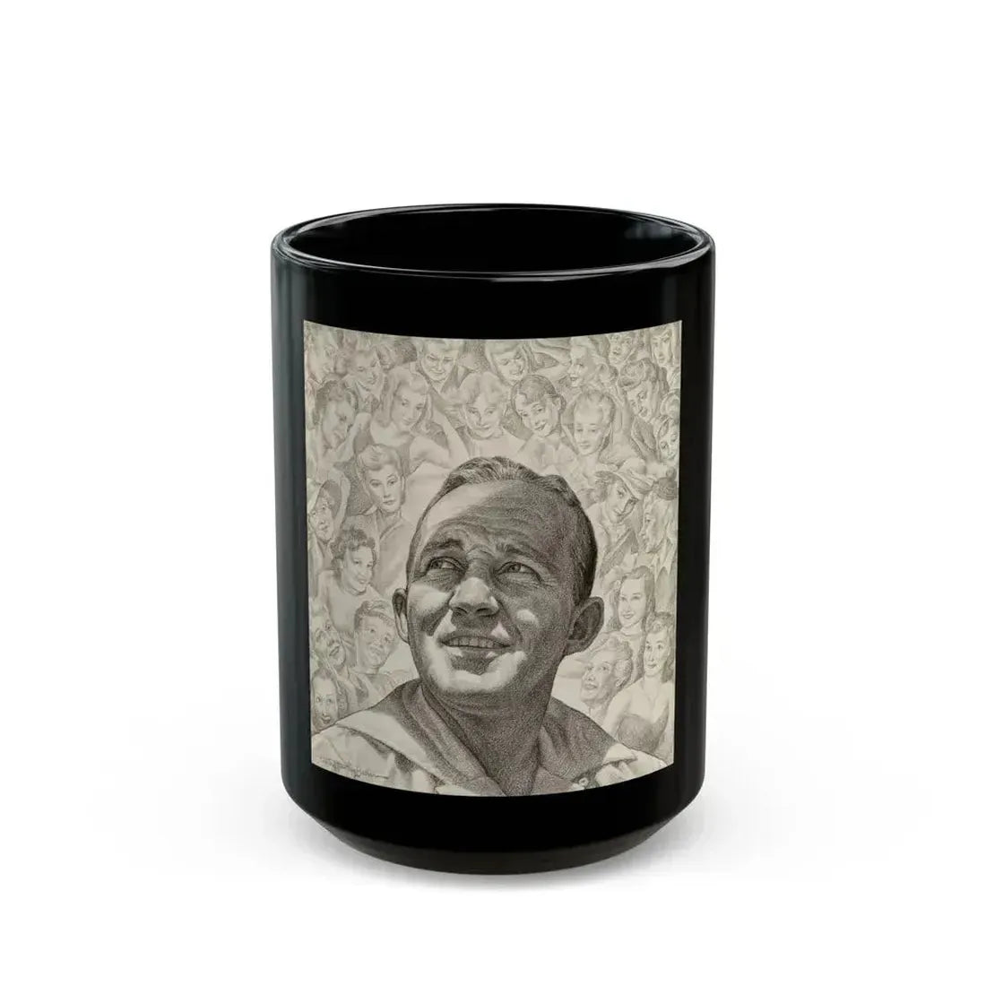 Bing Crosby, Time magazine cover, April 7, 1941 - Black Coffee Mug 15oz - Go Mug Yourself