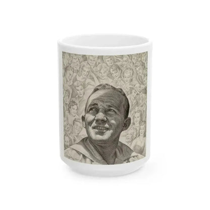 Bing Crosby, Time magazine cover, April 7, 1941 - White Coffee Mug 15oz - Go Mug Yourself