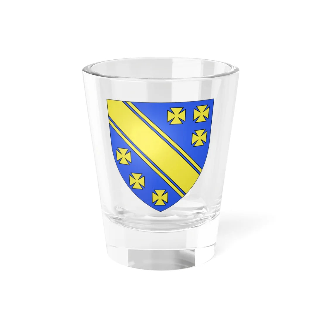 Bingham arms (England) (Coat of Arms) Shot Glass 1.5oz 1.5oz - Go Mug Yourself