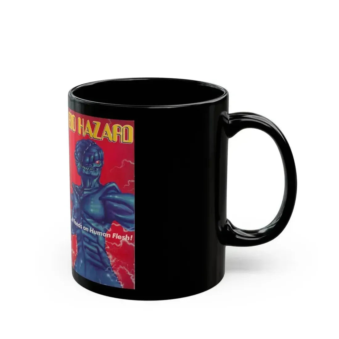 BIO HAZARD (VHS COVER) - Black Coffee Mug - Go Mug Yourself