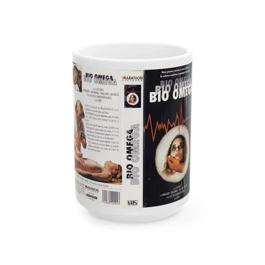 BIO OMEGA (VHS COVER) - White Coffee Mug 15oz - Go Mug Yourself