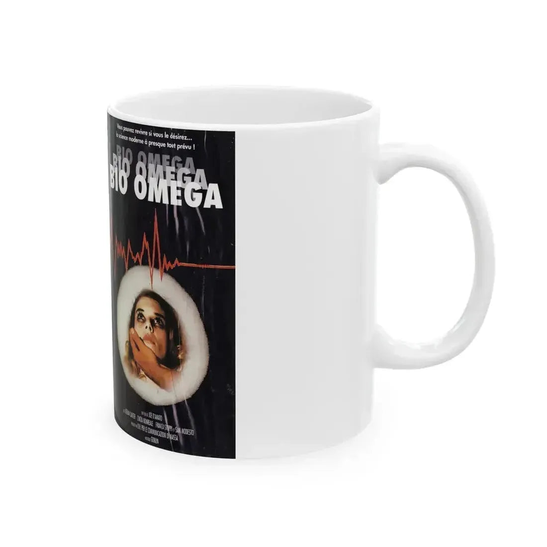 BIO OMEGA (VHS COVER) - White Coffee Mug - Go Mug Yourself