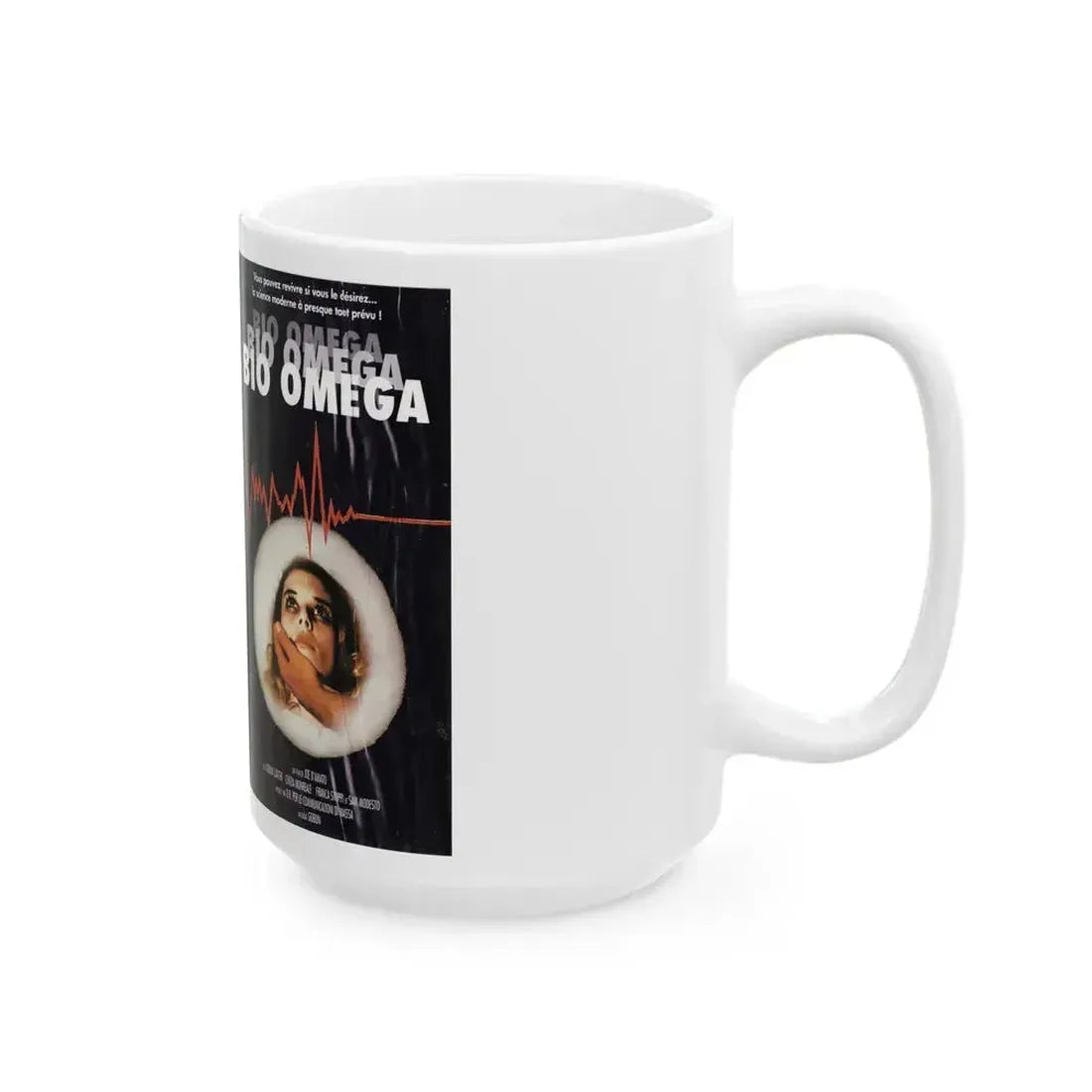 BIO OMEGA (VHS COVER) - White Coffee Mug - Go Mug Yourself
