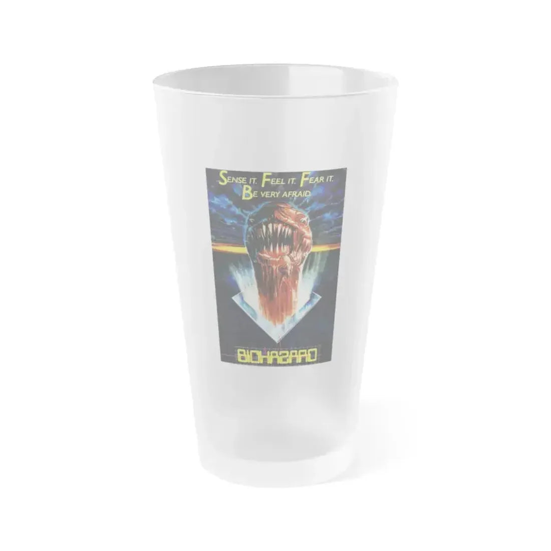 BIOHAZARD 1985 Movie Poster - Frosted Pint Glass 16oz 16oz Frosted - Go Mug Yourself