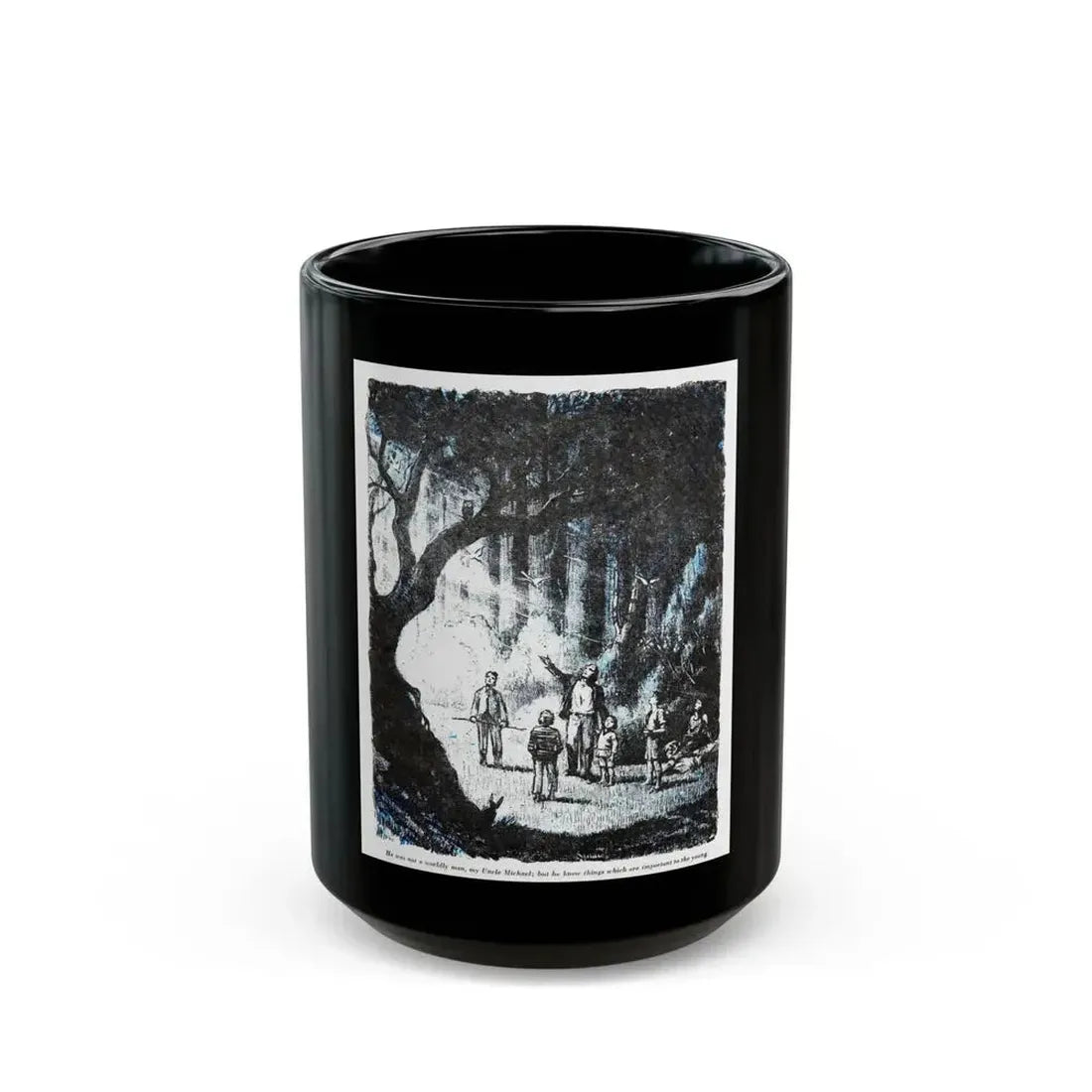 Bird of Prey (1), Blue Book Magazine, August 1949 - Black Coffee Mug 15oz - Go Mug Yourself