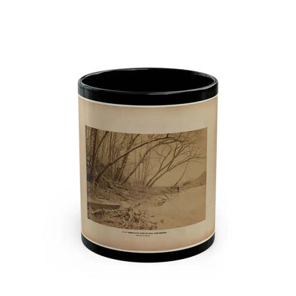 Bird's Eye View Of Bull Run Bridge, Looking Up Stream (U.S. Civil War) Black Coffee Mug 11oz - Go Mug Yourself