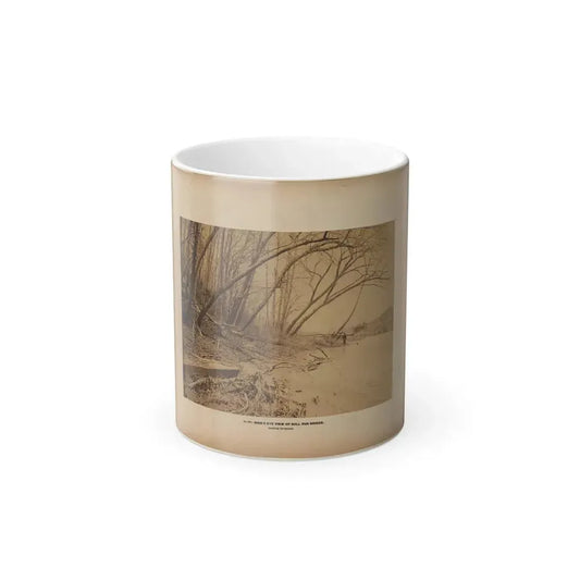 Bird's Eye View of Bull Run Bridge, Looking Up Stream (U.S. Civil War) Color Changing Coffee Mug 11oz Default Title 11oz - Go Mug Yourself