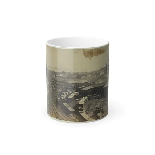 Bird's Eye View of Machine Shops, With East Yard of Orange & Alexandria Railroad (U.S. Civil War) Color Changing Coffee Mug 11oz Default Title 11oz - Go Mug Yourself