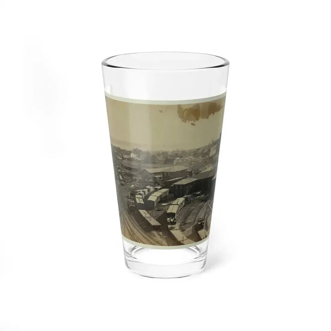 Bird's Eye View Of Machine Shops, With East Yard Of Orange & Alexandria Railroad (U.S. Civil War) Pint Glass 16oz 16oz - Go Mug Yourself