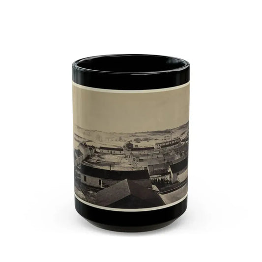 Bird's-Eye View Of Sickel Hospital, Alexandria, Va. (U.S. Civil War) Black Coffee Mug 15oz - Go Mug Yourself