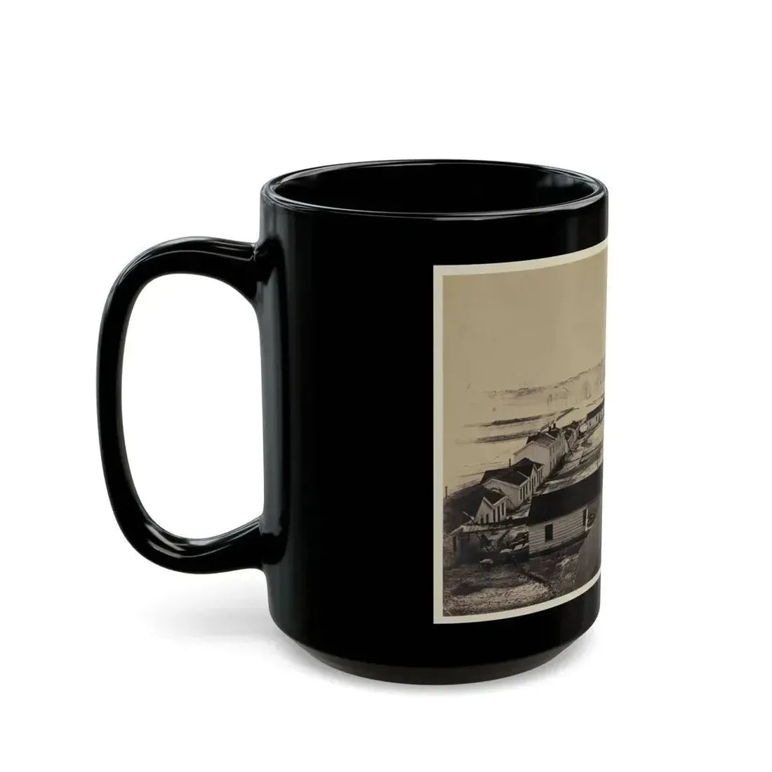 Bird's-Eye View Of Sickel Hospital, Alexandria, Va. (U.S. Civil War) Black Coffee Mug - Go Mug Yourself